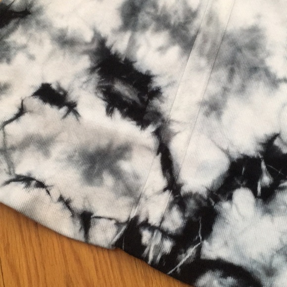 Proenza Schouler Tie Dye Ribbed Top Black White XS - Picture 7 of 10